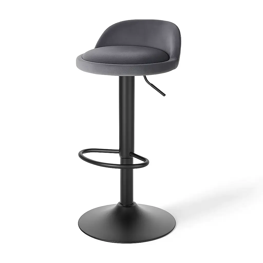 Tabourets de bar industriel réglable gris