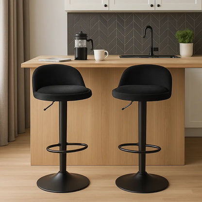 Tabourets de bar industriel réglable noir 1