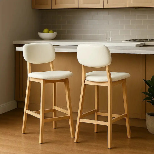 chaise de bar haut en bois lot de 2 