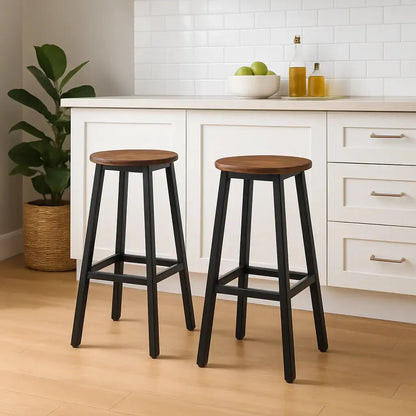 Tabourets de bar en bois industriel - Lot de 2 La Haute Chaise