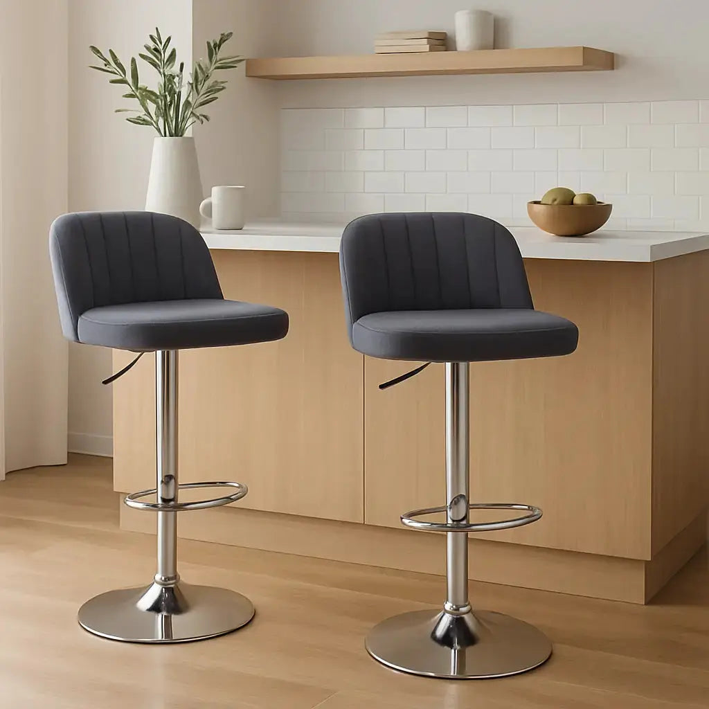 chaises-de-bar-en-velours-réglable