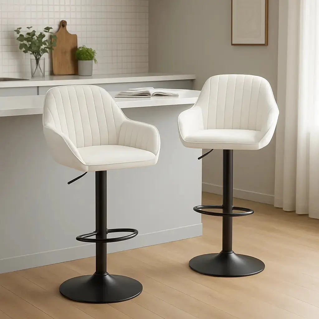 chaises-de-bar-pivotant-blanc