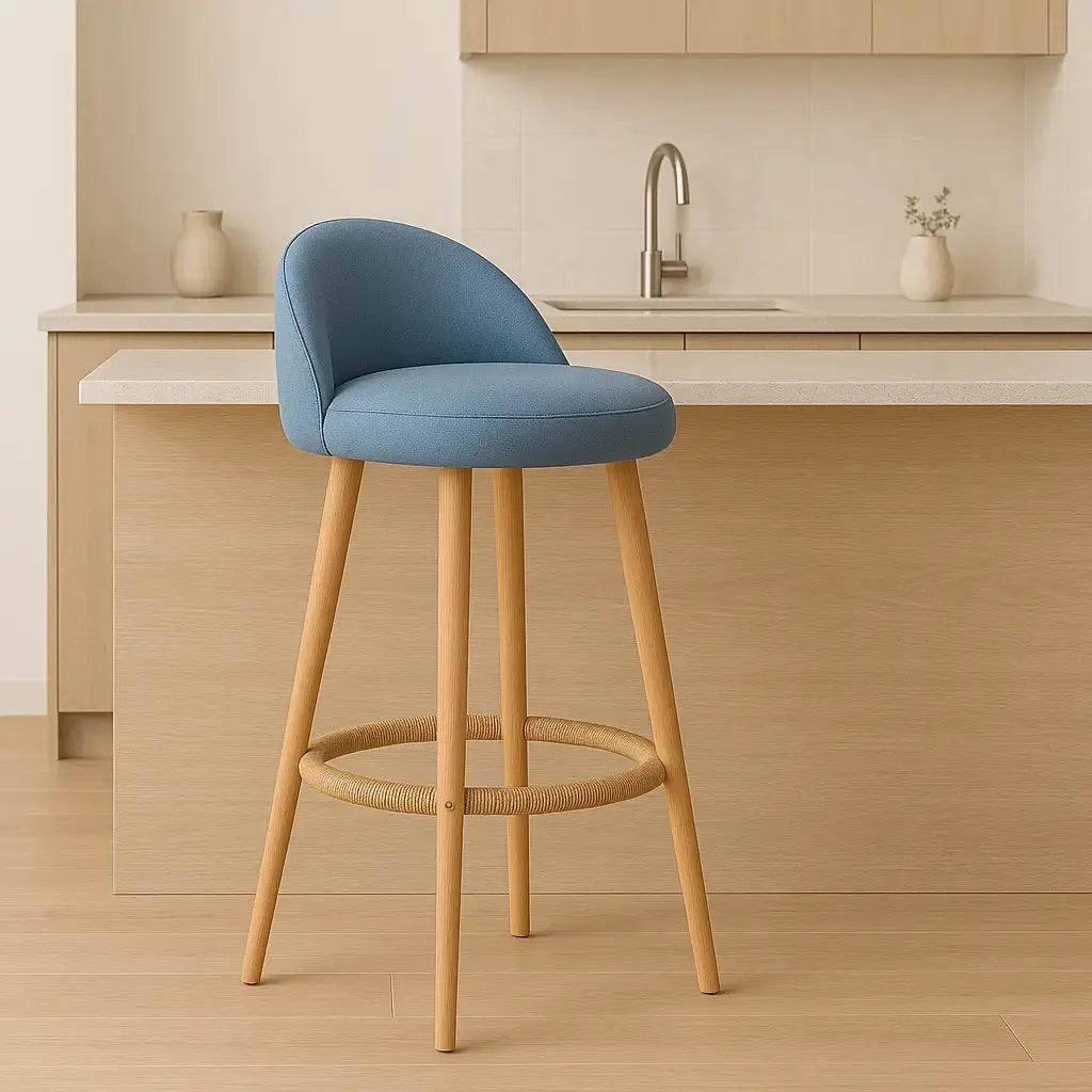 tabouret-de-bar-en-tissus-et-en-bois