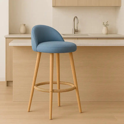 tabouret-de-bar-en-tissus-et-en-bois