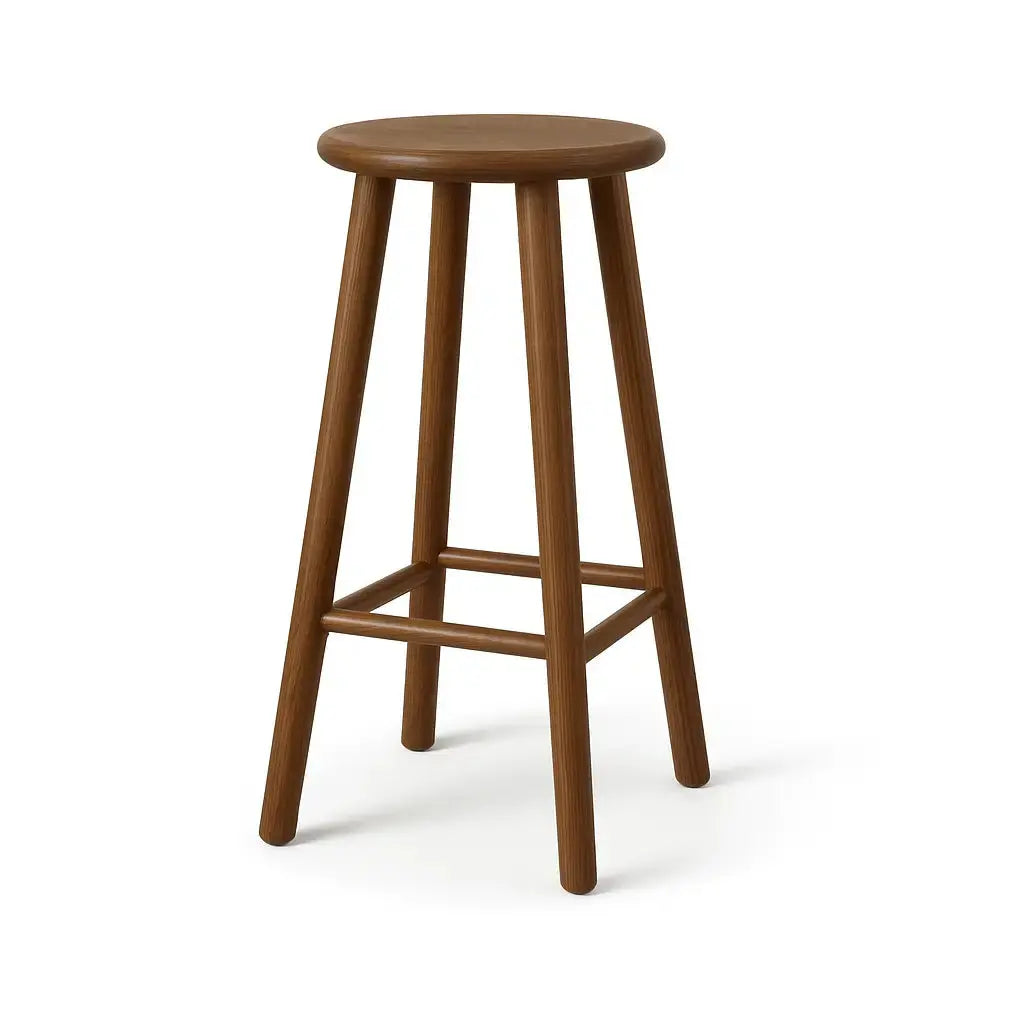 Tabouret de bar rond en bois La Haute Chaise