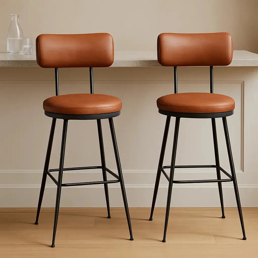 tabourets-bar-industriel-en-métal-avec-dossier