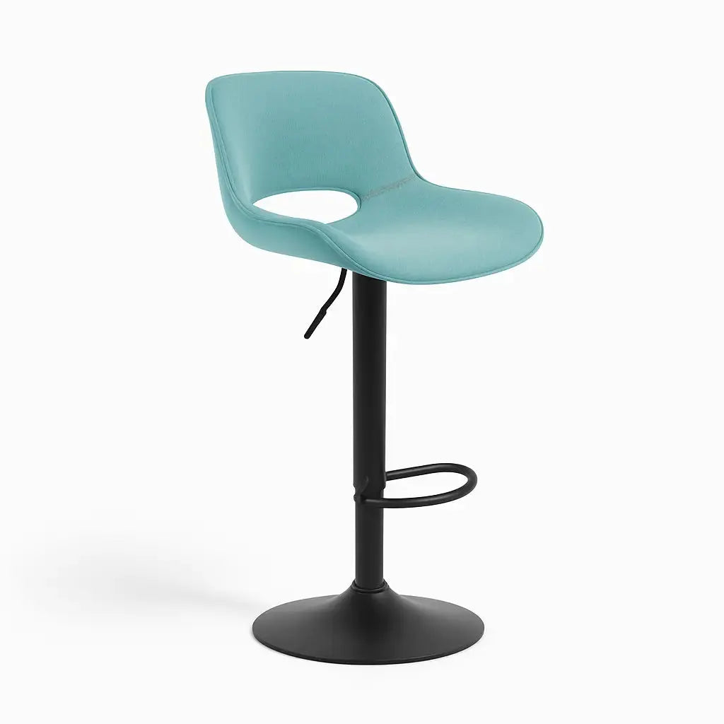 tabourets-de-bar-réglable-bleu-canard