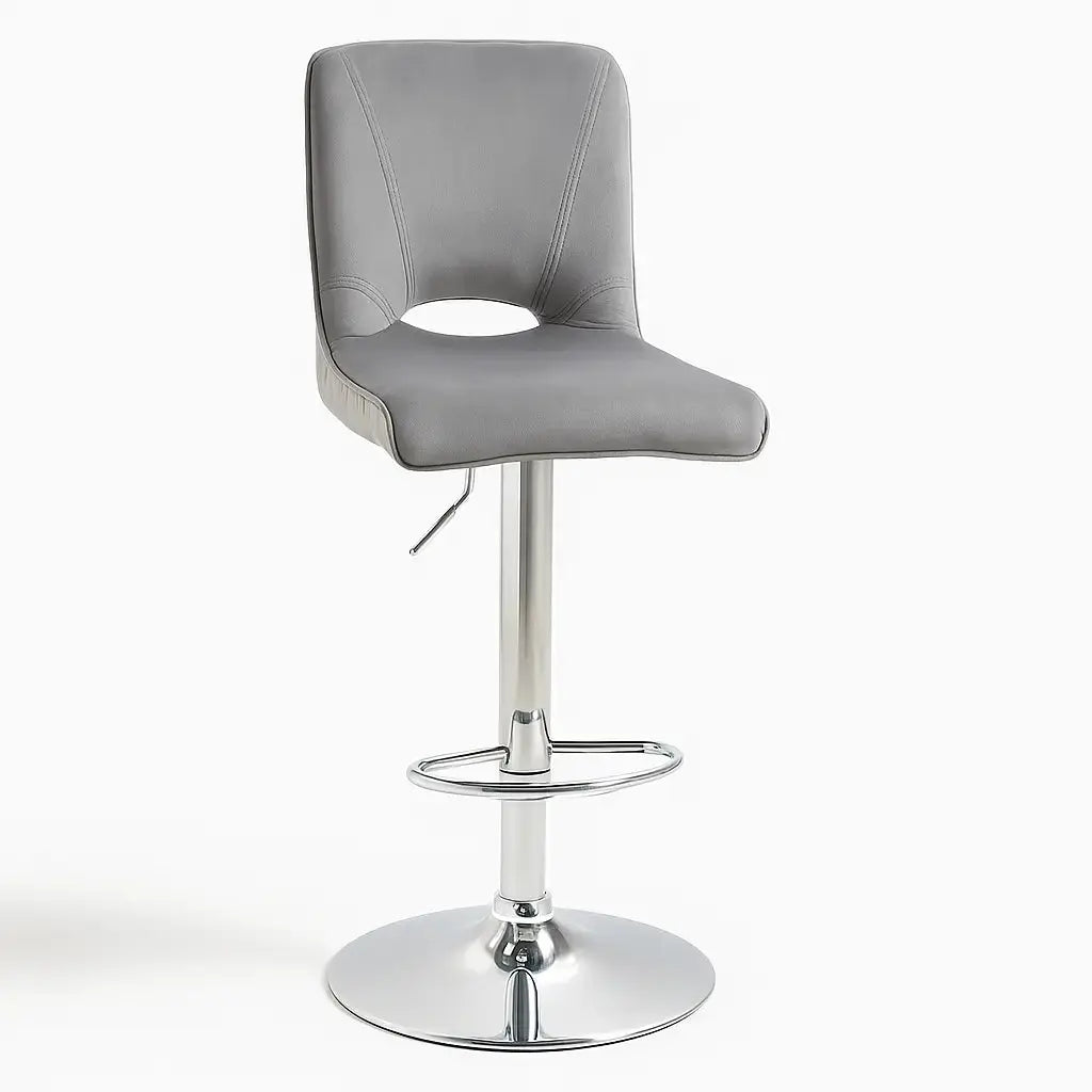 tabourets-de-bar-réglable-gris